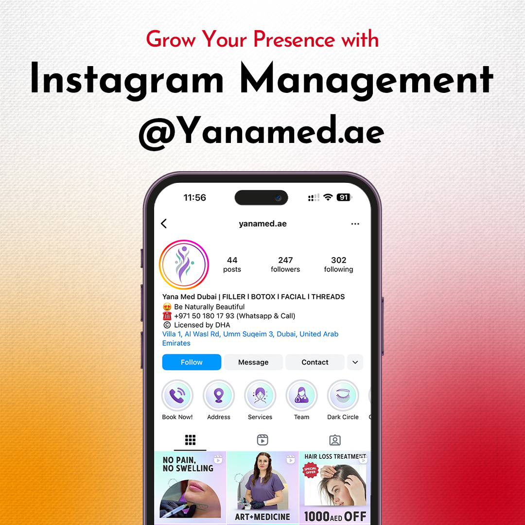 Instagram Account Management for yanamed.ae